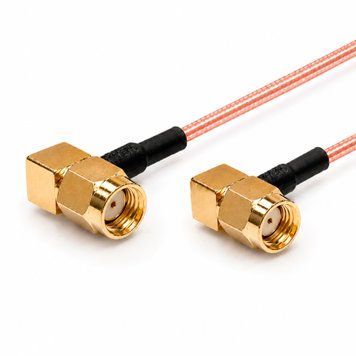 Перехідник RP-SMA male кут - RP-SMA male кут RG-316 30см 070010337 фото
