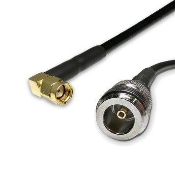 Перехідник RP-SMA male кут 90&deg;- N type female RB195 30см 070010077 фото