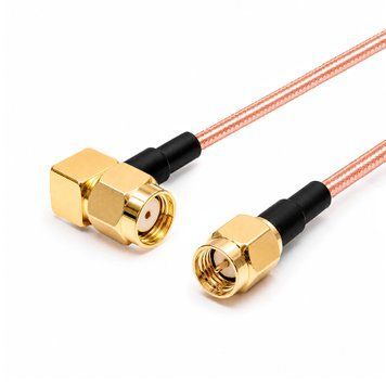 Перехідник RP-SMA male кут - SMA male RG-316 30см 070010346 фото