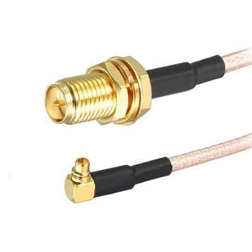 Перехідник MMCX male кутовий - RP-SMA female RG316 15 см 070010020 фото