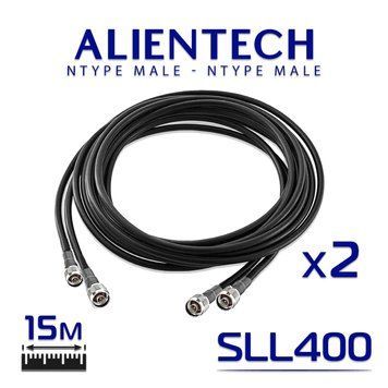 Комплект кабелів для антени Alientech SLL400 N type male - N type male з низькими втратами 15м 050010147 фото