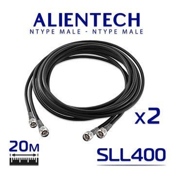Комплект кабелів для антени Alientech SLL400 N type male - N type male з низькими втратами 20м 050010133 фото