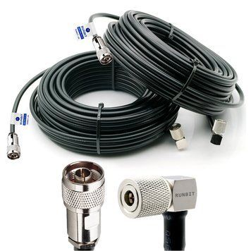 Комплект кабелів RG-8 Alientech Deimox/Avenger QMA male KW- N type male для підключення антени квадрокоптера DJI 20м 050010161 фото
